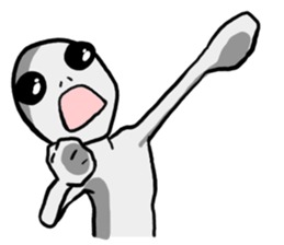 Cute Grey Alien sticker sticker #15571907