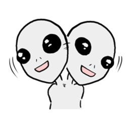 Cute Grey Alien sticker sticker #15571910