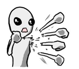 Cute Grey Alien sticker sticker #15571917