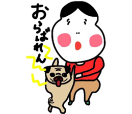 Okame face sticker of Part 8 sticker #15572458