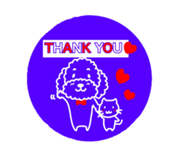 Toy poodle the Muck simple sticker sticker #15572494