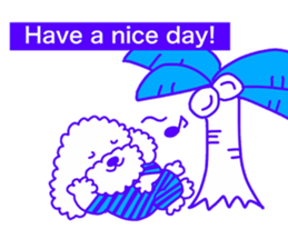 Toy poodle the Muck simple sticker sticker #15572497