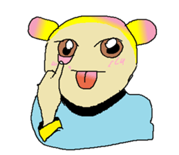 Yogurt girl screaming time sticker #15572580