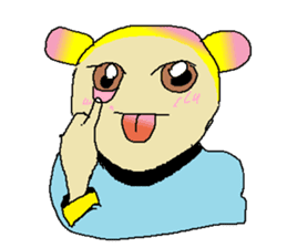 Yogurt girl screaming time sticker #15572580