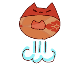 Red cat Dharma sticker #15572936