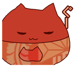 Red cat Dharma sticker #15572945