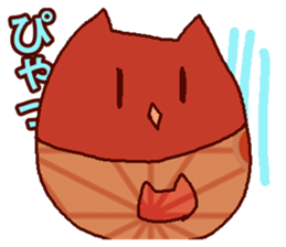 Red cat Dharma sticker #15572946