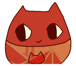Red cat Dharma sticker #15572953
