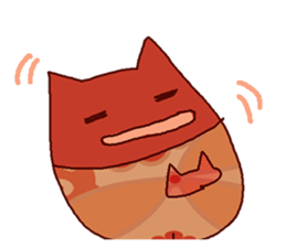 Red cat Dharma sticker #15572966