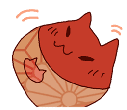 Red cat Dharma sticker #15572967