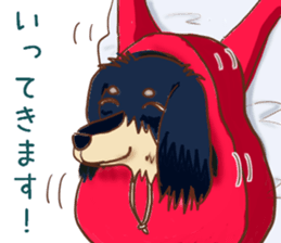 Everyday conversation of miniature dachs sticker #15575077