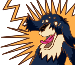 Everyday conversation of miniature dachs sticker #15575081