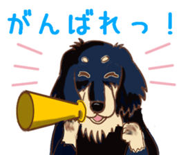 Everyday conversation of miniature dachs sticker #15575085