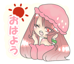 Strawberry daughter stamp sticker #15575402