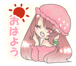 Strawberry daughter stamp sticker #15575402