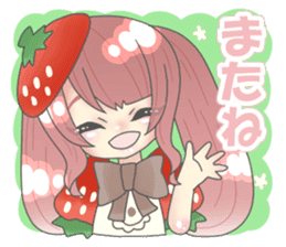 Strawberry daughter stamp sticker #15575406