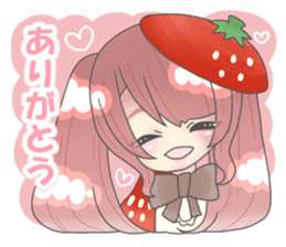 Strawberry daughter stamp sticker #15575408