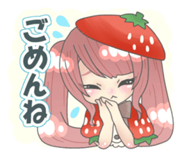 Strawberry daughter stamp sticker #15575409