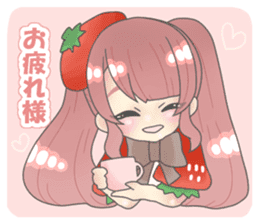 Strawberry daughter stamp sticker #15575410