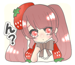 Strawberry daughter stamp sticker #15575416