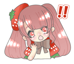 Strawberry daughter stamp sticker #15575417