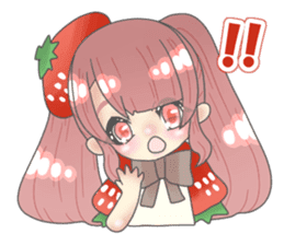 Strawberry daughter stamp sticker #15575417