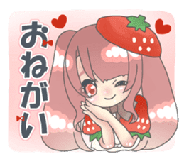 Strawberry daughter stamp sticker #15575421