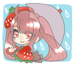 Strawberry daughter stamp sticker #15575423