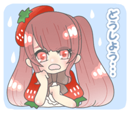 Strawberry daughter stamp sticker #15575427