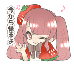 Strawberry daughter stamp sticker #15575429