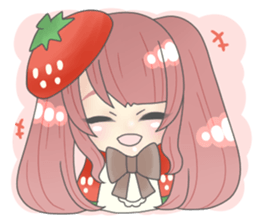 Strawberry daughter stamp sticker #15575432