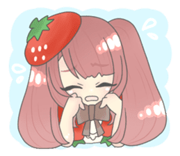 Strawberry daughter stamp sticker #15575433