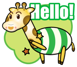 big giraffe boy sticker #15576114