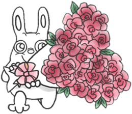 Strange character of the rabbit sticker #15576881
