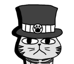 Cat with a hat 5 sticker #15578791