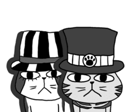 Cat with a hat 5 sticker #15578793
