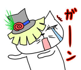 Cat with a hat 5 sticker #15578809