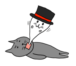 Cat with a hat 5 sticker #15578835