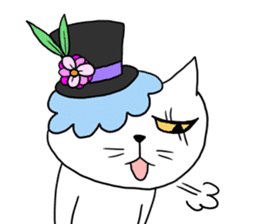 Cat with a hat 5 sticker #15578839