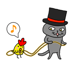 Cat with a hat 5 sticker #15578843
