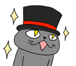 Cat with a hat 5 sticker #15578847