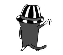 Cat with a hat 5 sticker #15578859