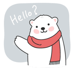Sweet polar bear 'Gommy' stickers sticker #15580210