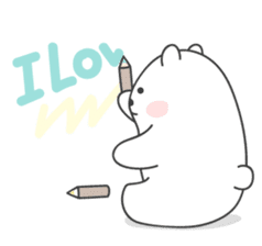 Sweet polar bear 'Gommy' stickers sticker #15580213