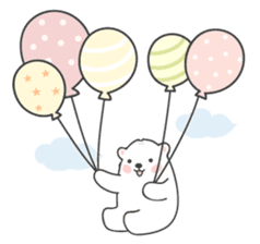 Sweet polar bear 'Gommy' stickers sticker #15580214