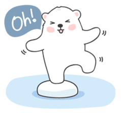 Sweet polar bear 'Gommy' stickers sticker #15580226