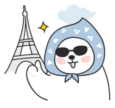 Sweet polar bear 'Gommy' stickers sticker #15580235