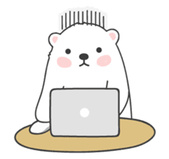 Sweet polar bear 'Gommy' stickers sticker #15580238