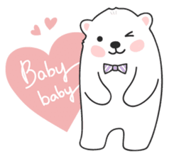 Sweet polar bear 'Gommy' stickers sticker #15580239