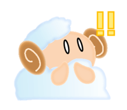 Mokomoko sheep Sticker sticker #15580694